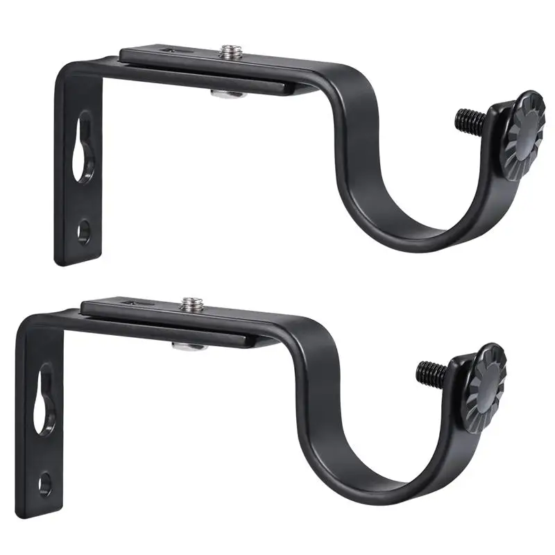 2 шт. регулируемый кронштейн для штор с винтами настенный установленный Занавес