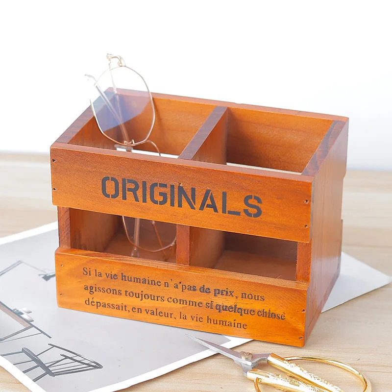 Прямая продажа с фабрики продуктовый Настольный деревянный ящик для хранения