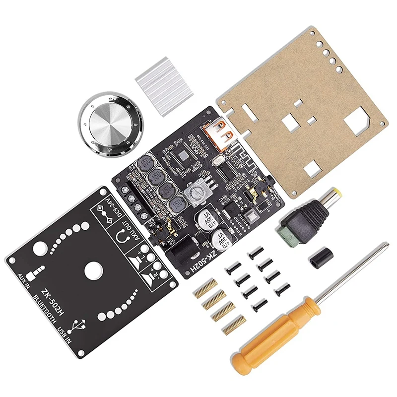 

Мини-усилитель Bluetooth Board 50W + 50W двухканальный выход мощности, Bluetooth + AUX + USB вход