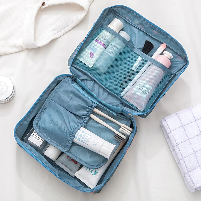 

Ladies Outdoor Travel Portable Cosmetic Storage Bag Waterproof Printed Toiletry Handbag Makeup Organizer Case