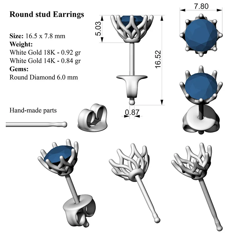 

Exquisite Silver Plated CZ Stone Stud Earrings Simple Design Dazzling Ear Stud for Women Wedding Party Cool Jewelry Gift T4D507