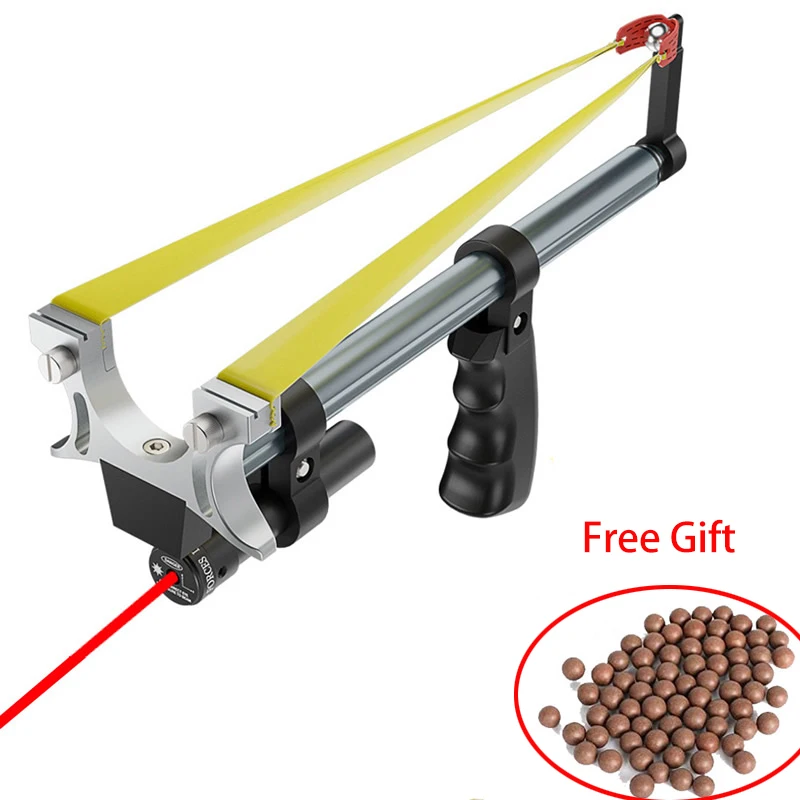 

Retractable Straight Rod Slingshot Laser Slingshot for Shooting Paintballs Slingshots Hunting Powerful Combat