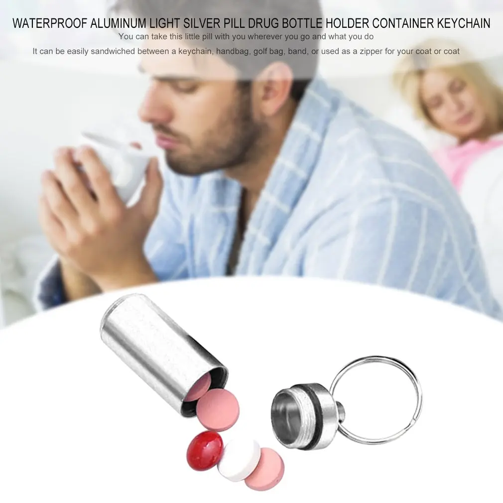 

Водонепроницаемый алюминиевый контейнер для таблеток, 10 мл