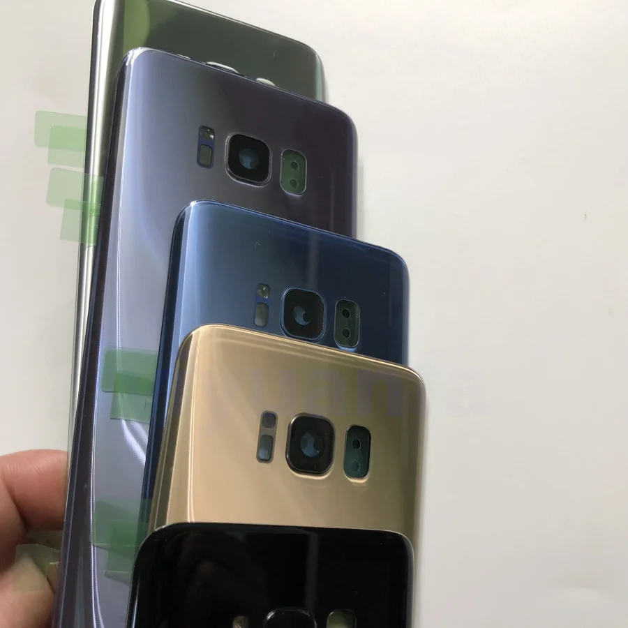 S8 аккумулятор задняя крышка стеклянная дверь Корпус Замена для samsung Galaxy S8 G950 G950F G950FD SM-G9500+ водонепроницаемый клей