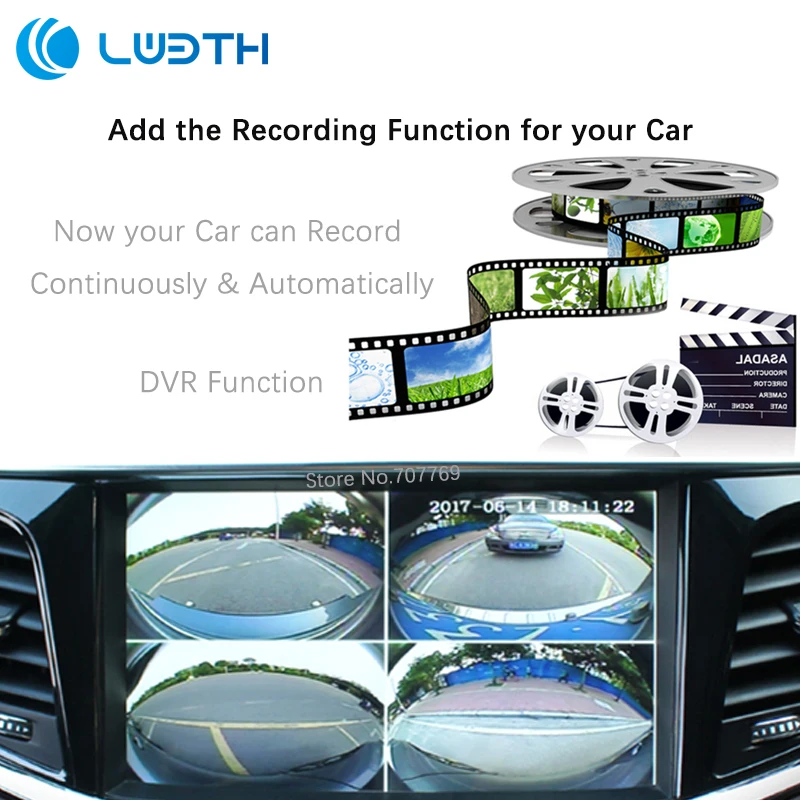 Автомобиль 360 градусов объемный вид камеры неразрушительного обновления DVR Функция для Nissan QASHQAI& X-TRAIL