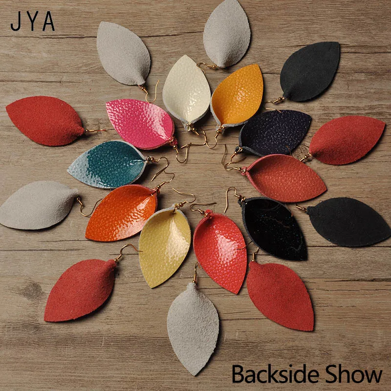 Серьги Cpop из натуральной кожи для женщин разноцветные массивные серьги с