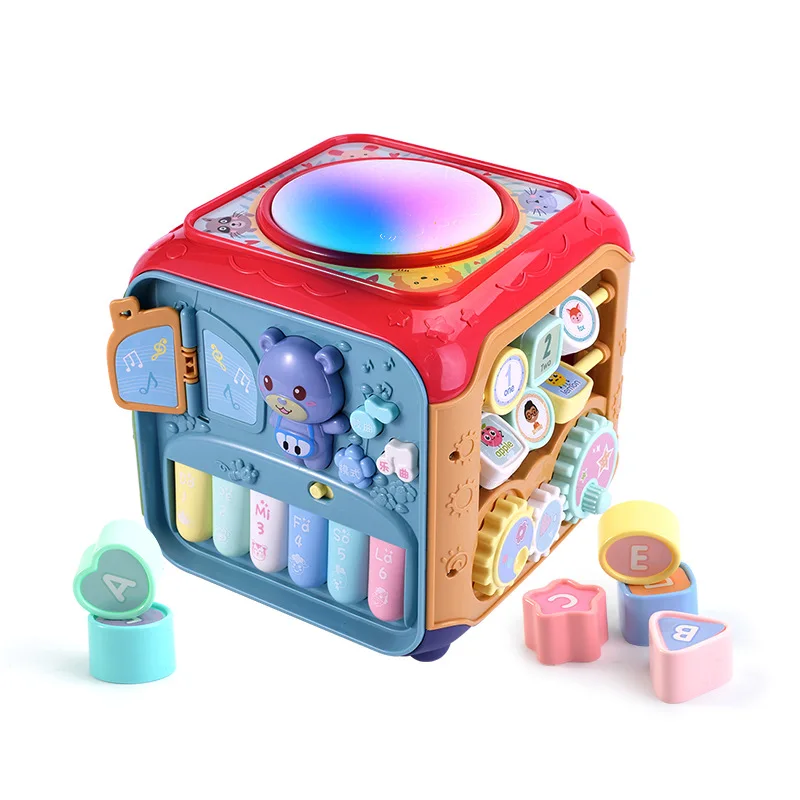 

Multi-Function Drum Player Music Phone Story Machine Educational Learning Machine Early Education Machine Six-Sided Magic Box