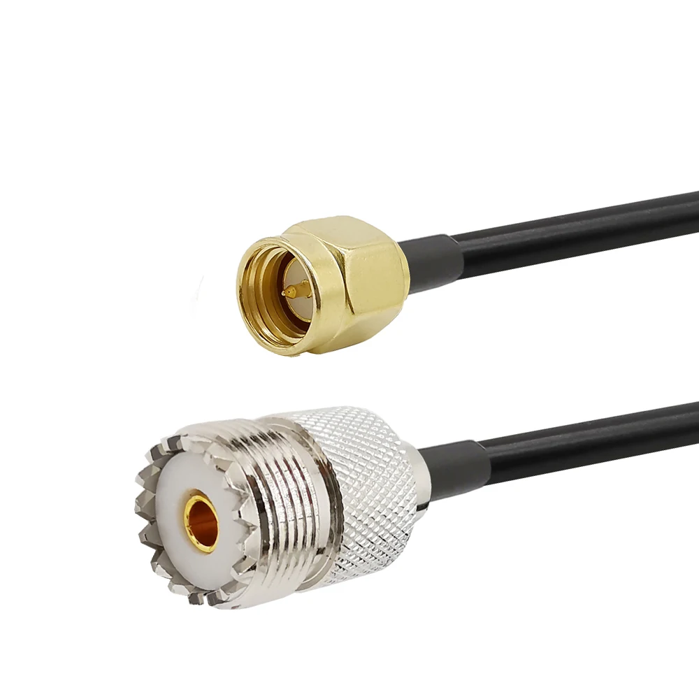 RF LMR200 портативный радиоантенный кабель SMA штекер к UHF гнездо разъем SO239 для Yaesu Kenwood
