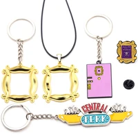 new hot tv show friends monicas door keychain central perk coffee time keyring for women men fans car key accessories jewelry
