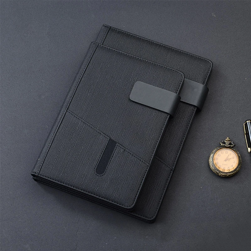 A5 блокнот с пряжкой канцелярский кожаный для деловых встреч записывающая