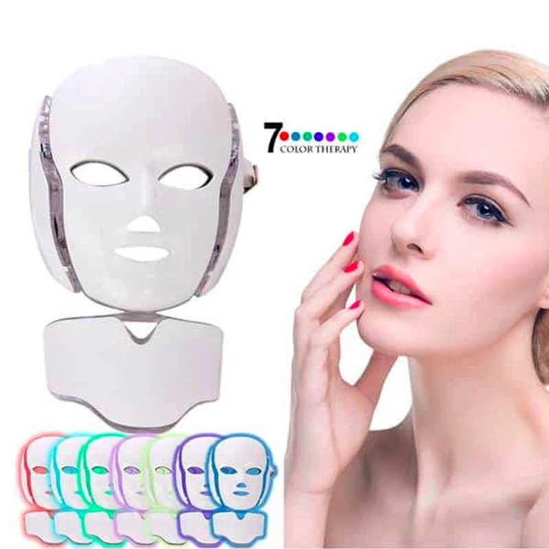 

7 Colors Led Facial Mask Led Korean Photon Therapy Face Mask Machine Light Therapy Acne Mask Neck Led Mask For Skin Rejuvenation