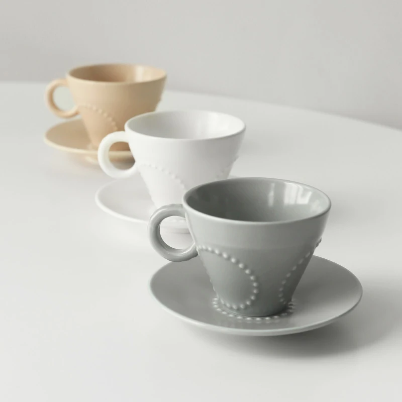 

Japanese Vintage Creative Ceramic Coffee Cup Set Luxury Household Cup And Saucer Set Afternoon Tea Copo Cafe Home Utensils BD50