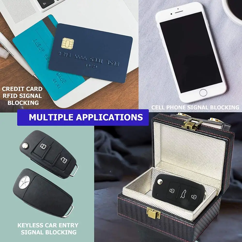 Защита от кражи Faraday Box автомобильный блокировщик сигнала без ключей RFID защитный