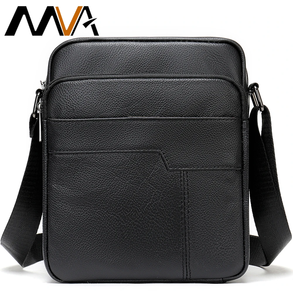 Сумка MVA мужская из натуральной кожи саквояж кросс боди мессенджер маленький