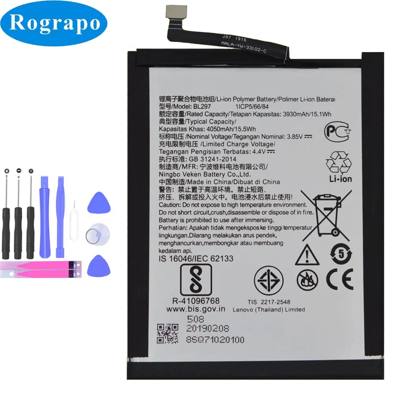 

Original 4020mAh BL297 Mobile Phone Replacement Akumulator Accumulator Battery For Lenovo K5 Pro L38111 L38041 Z6 Lite