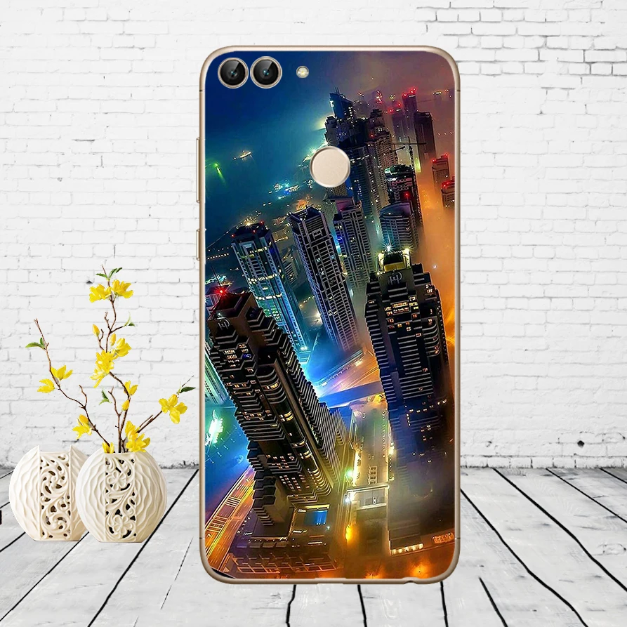 H5 Huawei P Smart Case TPU Мягкий силиконовый прозрачный чехол для телефона huawei P Smart Cover FIG-LX1 Enjoy 7S Чехол - Цвет: H5