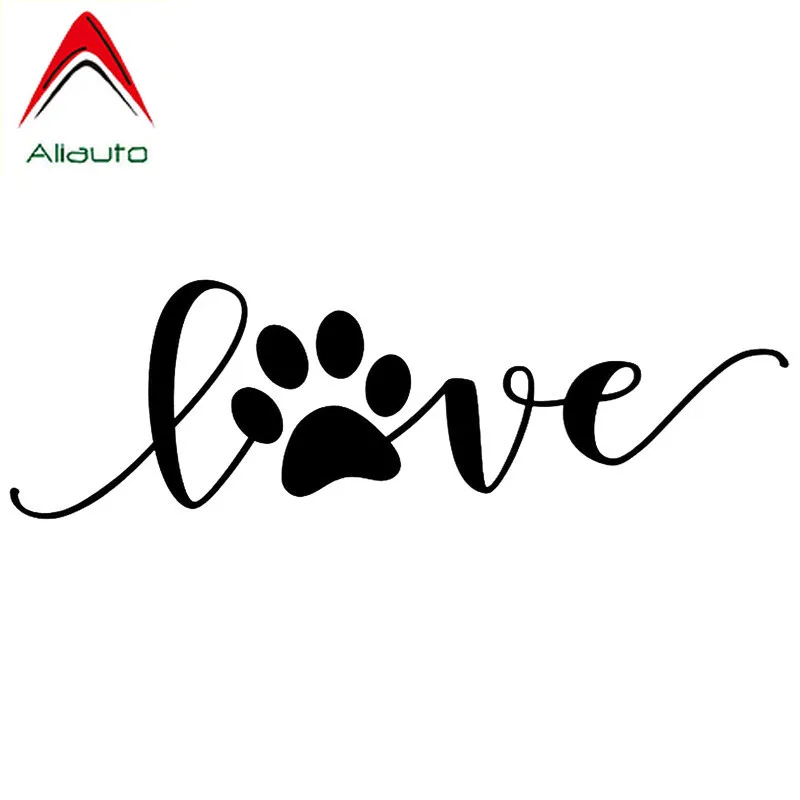 

Автомобильные виниловые солнцезащитные наклейки с надписью «Love Dog», 12 см х 3 см