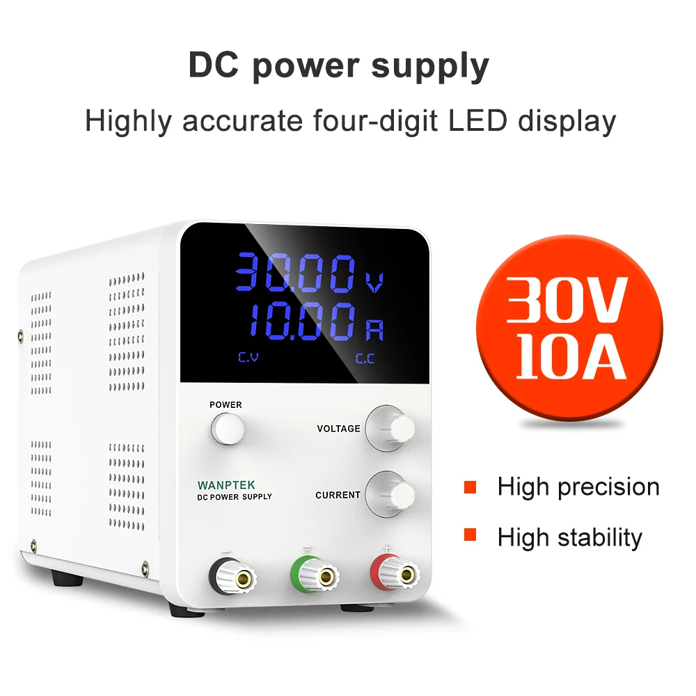 

White Adjustable DC Power Supply LED Digital Voltage Regulator Laboratory 0-60v 10A DC Power Supply Lab variable bench source