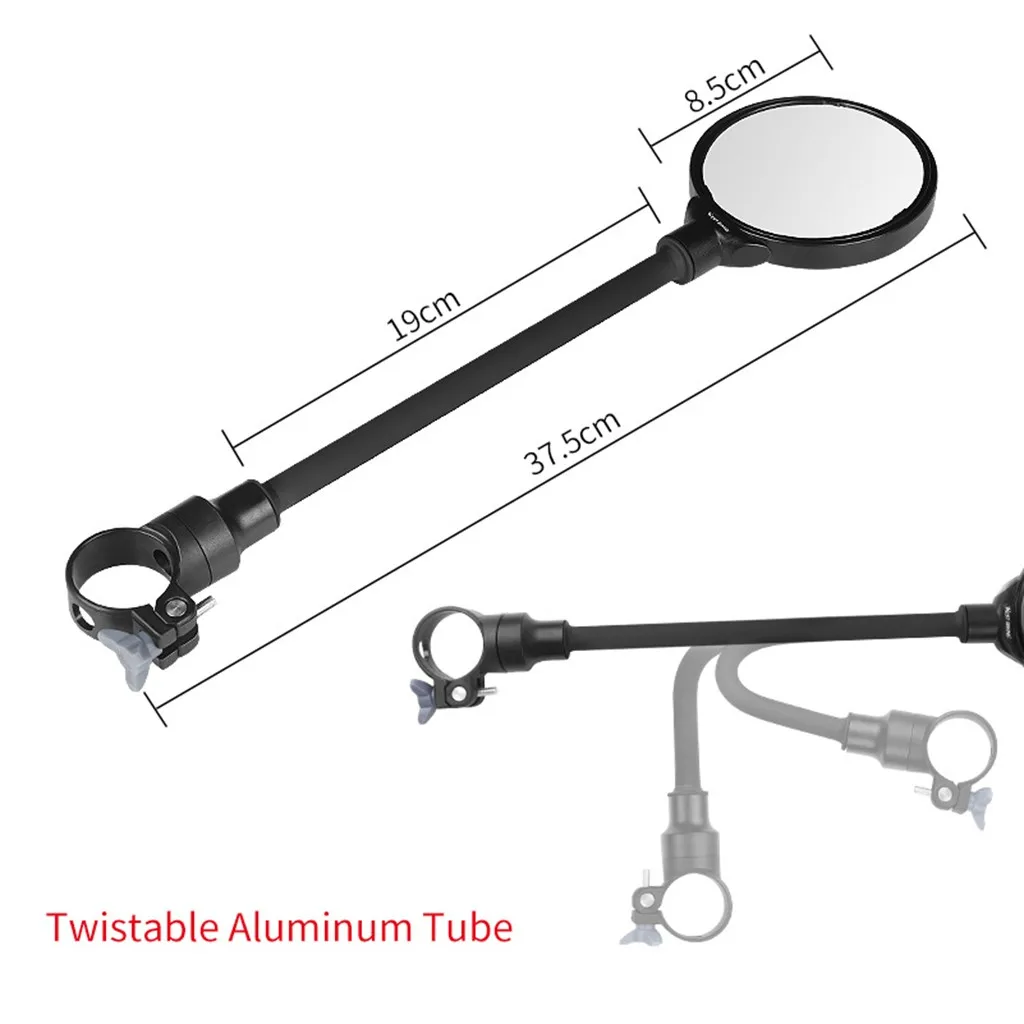 1 шт. Велосипедное Зеркало заднего вида с ручкой широкоугольное вращение на 360