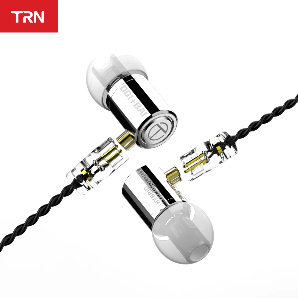 TRN M10 1BA+1DD TRN Hybrid in Earphones HIFI Earbuds In Ear Monitor  Earbuds V90 VX V80 BA5 Headphones