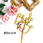 Флажки акриловые для украшения кексов, на день рождения, свадьбу, топпер для торта С Днем Рождения золото, украшения для торта для вечеринки