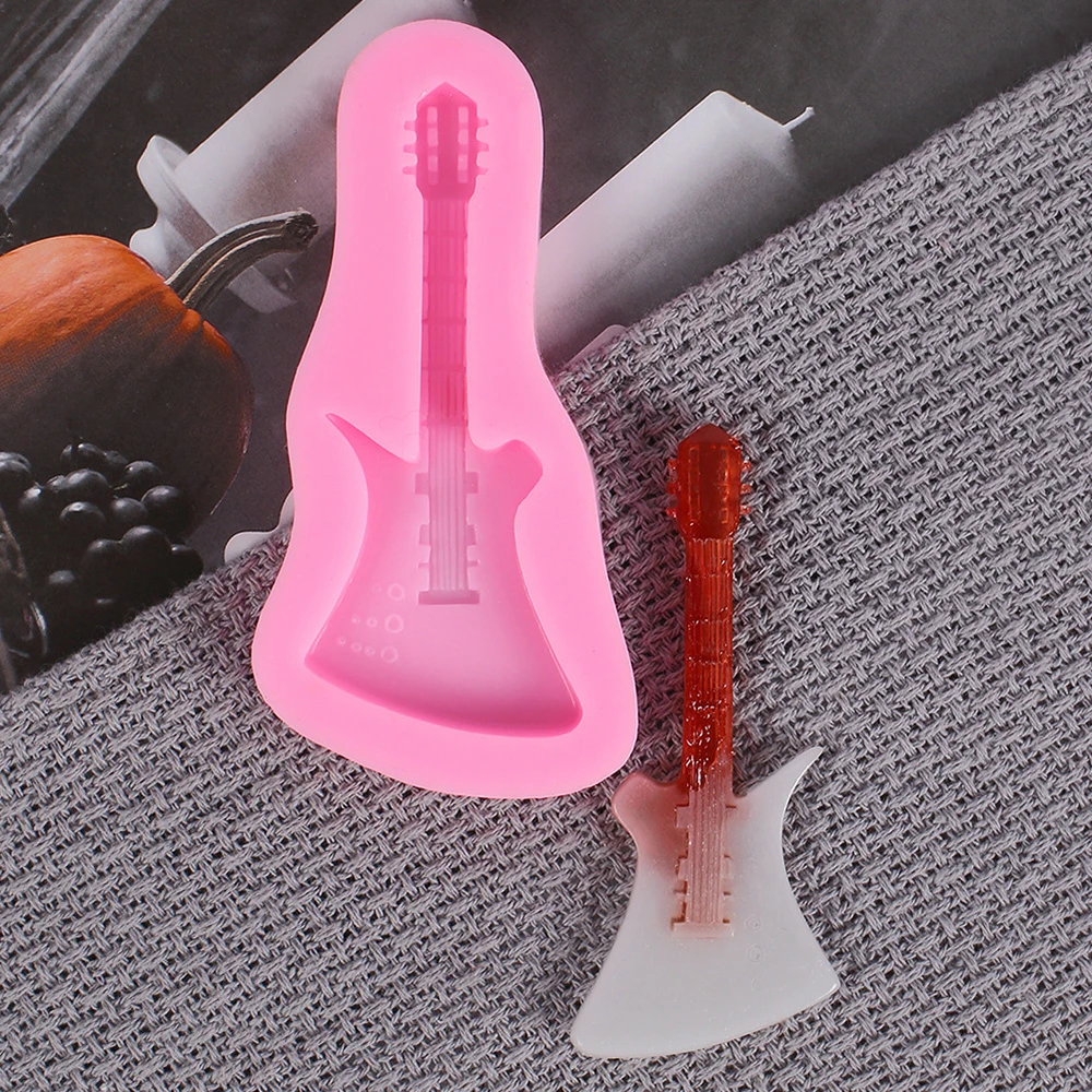 Рельефная силиконовая форма для торта в форме гитары 3D инструменты украшения