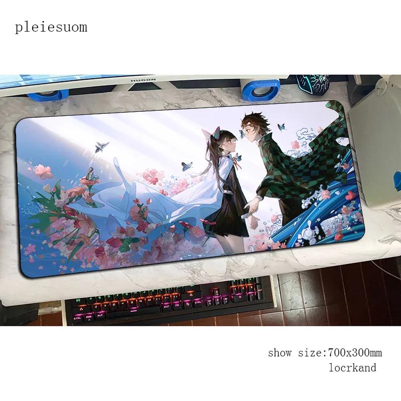 

Demon Slayer mousepad Custom gaming mouse pad big gamer mat 800x300mm game computer desk padmouse keyboard Personality play mats