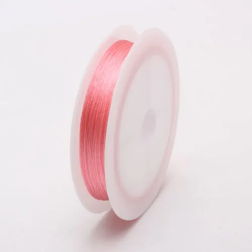 Watermelon red 026 1roll/lot 0.3/0.5/0.7/1.0MM Mixed multicolor options Nylon Thread line/wire/rope choker earrings Bracelet necklace jewelry makin - Цвет: Watermelon red 026
