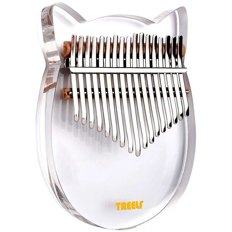 17 клавиш Kalimba акриловое пианино для большого пальца Mbira прозрачная музыкальная