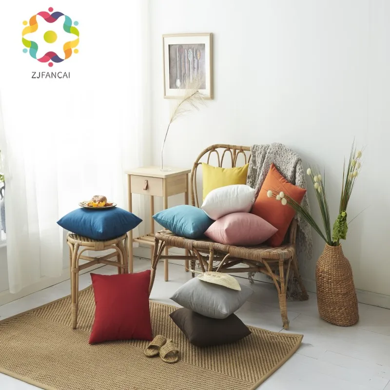 Однотонная подушка наволочка для дивана автомобиля декоративная дома | Дом и сад