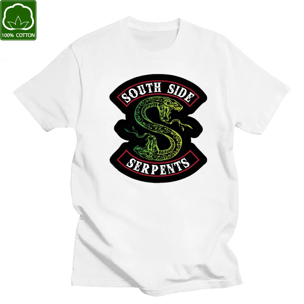 Camiseta de algodón Unisex, prenda de vestir, de manga corta, estilo Harajuku, Vintage, Kawaii, Hip Hop, con estampado de serpiente, modelo TV Riverdale 2021