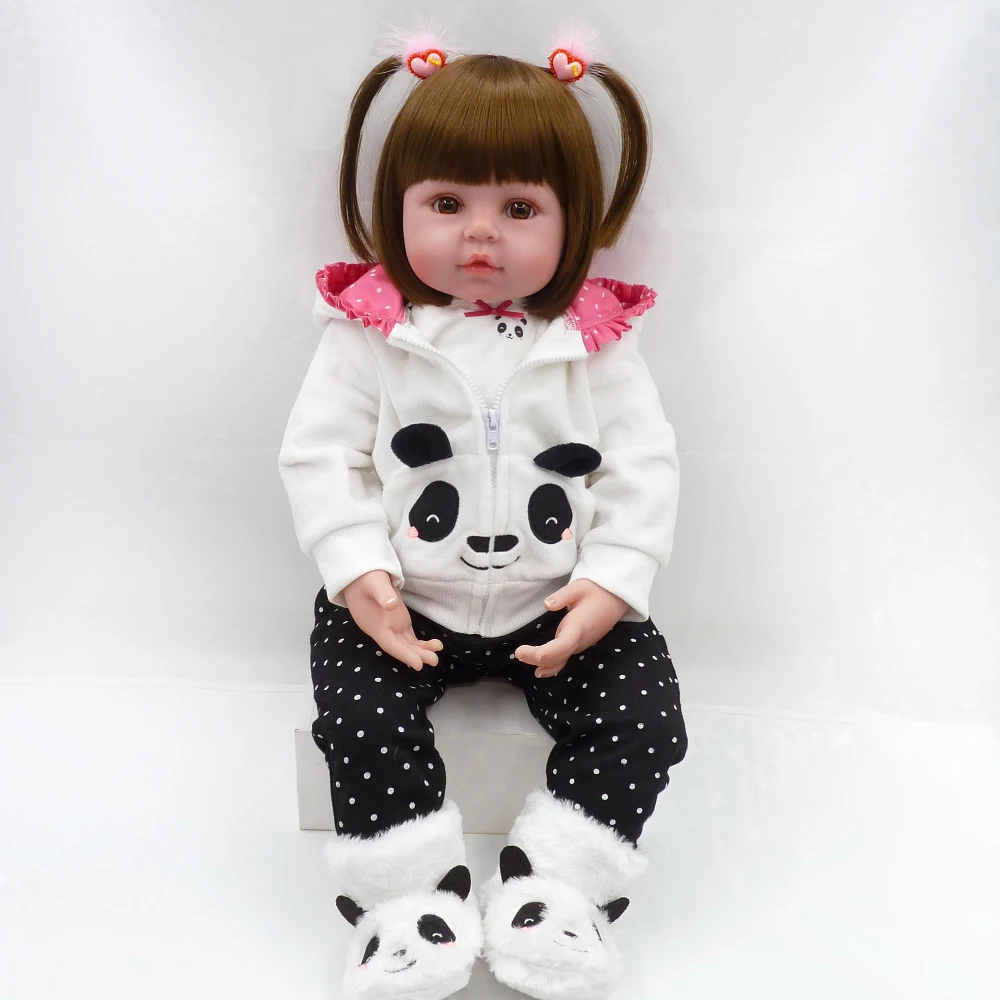 47 см Bebes Reborn кукольная кровать Time baby girl Мягкая силиконовая кукла Реалистичная живая кукла младенца детский день подарки игрушки
