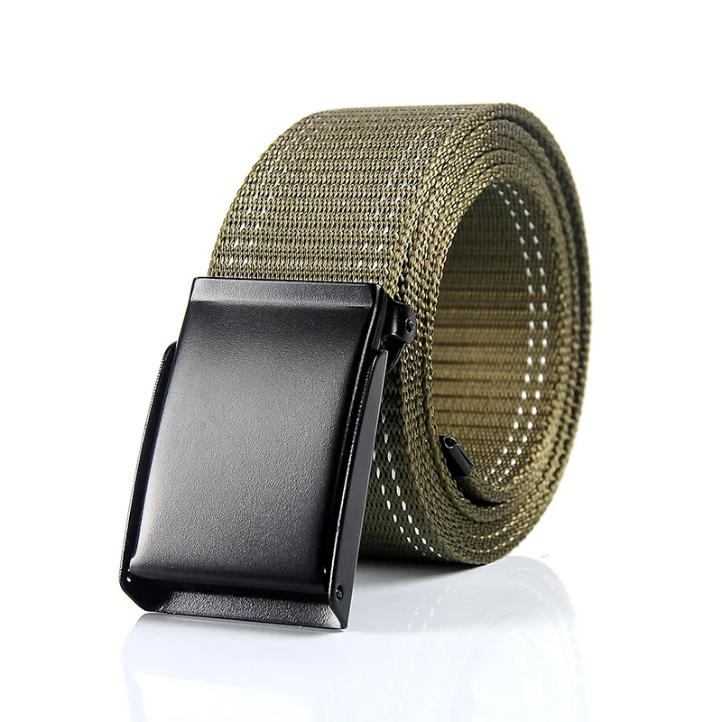 Ремень мужской тактический гладкий нейлоновый пояс с гладкой пряжкой для