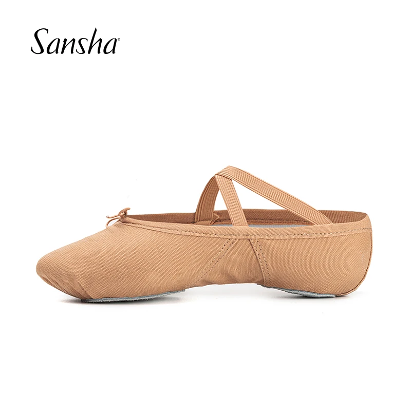 Sansha/Балетки для взрослых прочные парусиновые треугольные арочные дизайнерские
