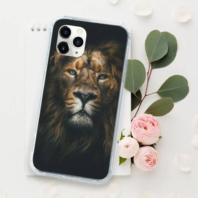 

Lion tiger animal cool Phone Case for iPhone 11 12 mini pro XS MAX 8 7 6 6S Plus X 5S SE 2020 XR Luxury brand shell funda