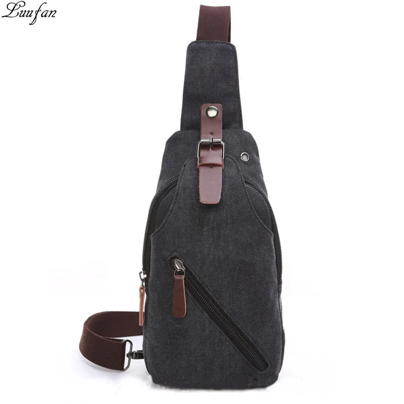 Мужская холщовая нагрудная сумка из коровьей кожи Летняя Сумка Большая