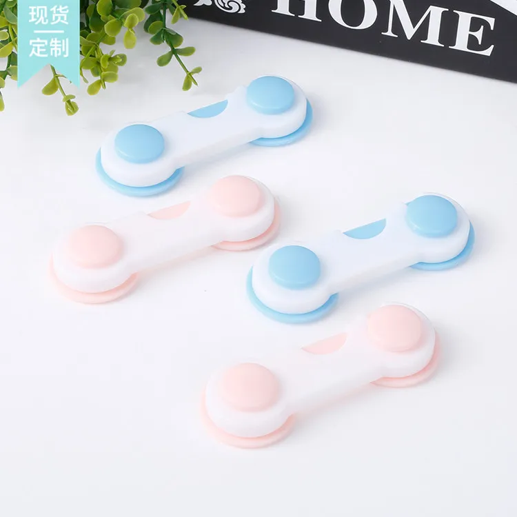 Cajones de puerta de armario, &uacute;til para ni&ntilde;os, cerradura de pl&aacute;stico de seguridad para beb&eacute;s, borde azul y protectores de esquina para beb&eacute;s, productos de cuidado seguro # D-3