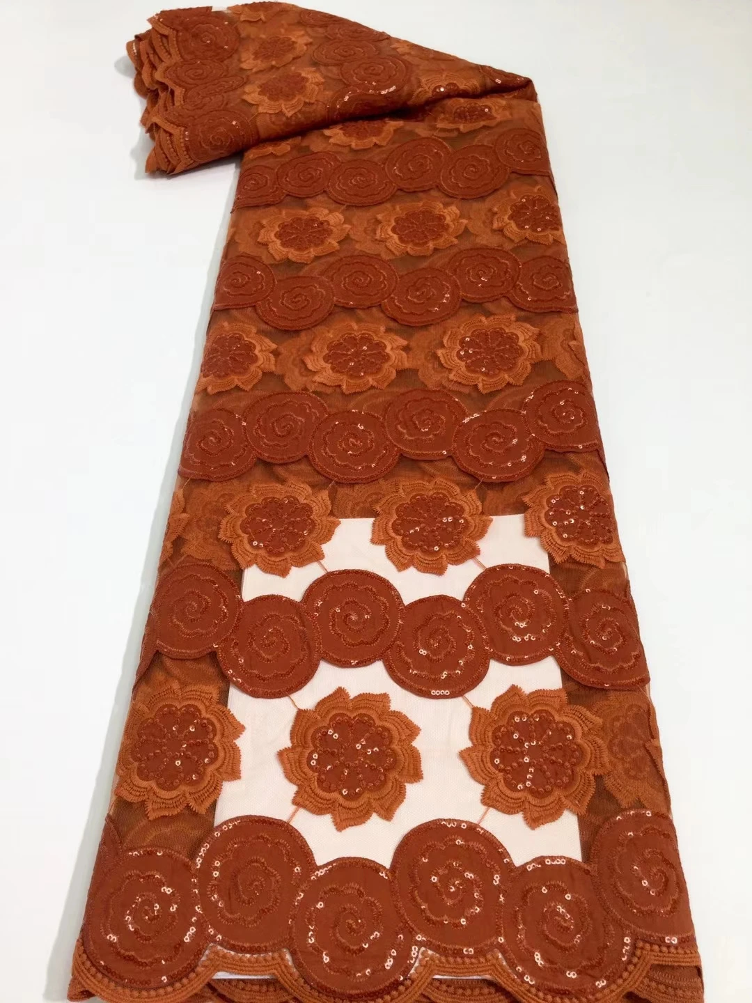 

Latest French Tulle Lace Fabric 2021 High Quality Lace For Wedding African Dry Lace Fabric With Sequins For Nigerian Lace