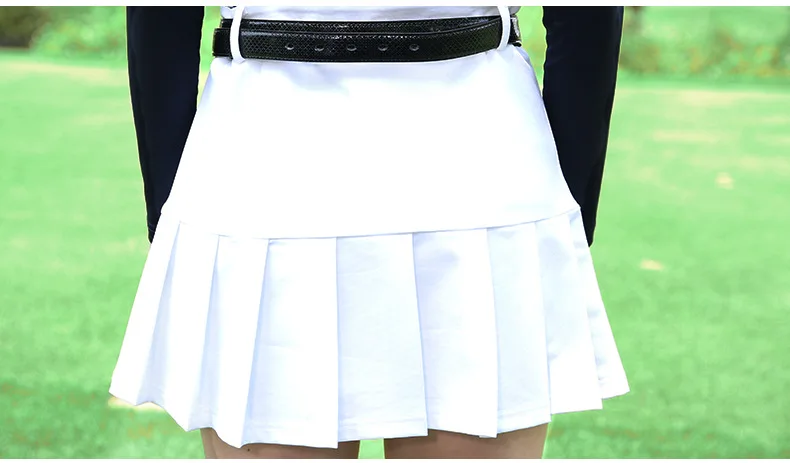 Women High Waist Skort Golf Skirt Summer Anti-Wrinkle Badminton Tennis Skirt Ladies Pleated Safety Skirts Shorts Sportswear