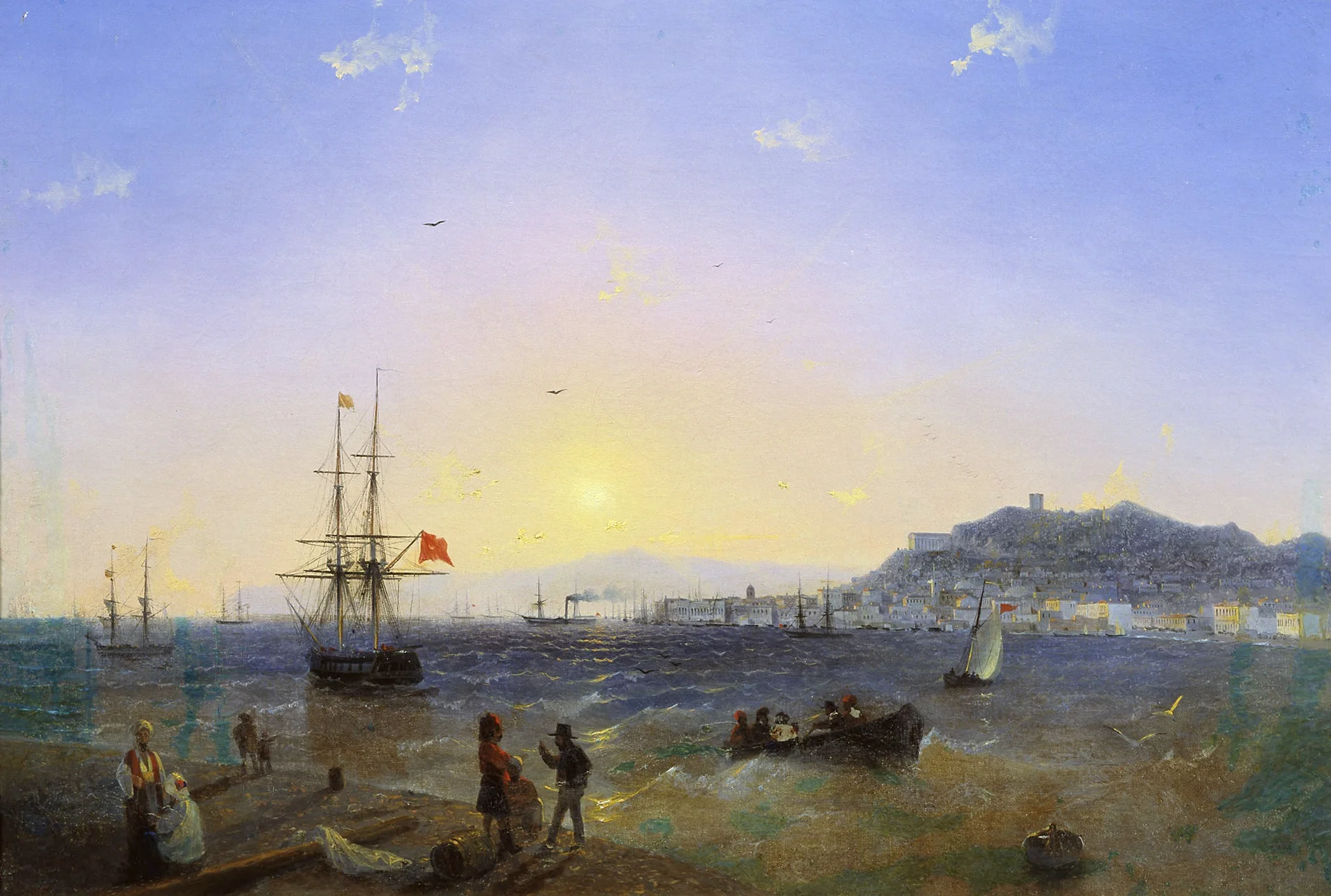 Русский морской пейзаж Ивана Айвазовского Kerch 1839 Ivan Aivazovsky картина маслом