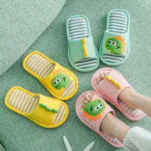 Kocotree Brand Cartoon Dinosaur Kids Slippers Children Home Shoes Baby Shoes Indoor Bedroom Spring A
