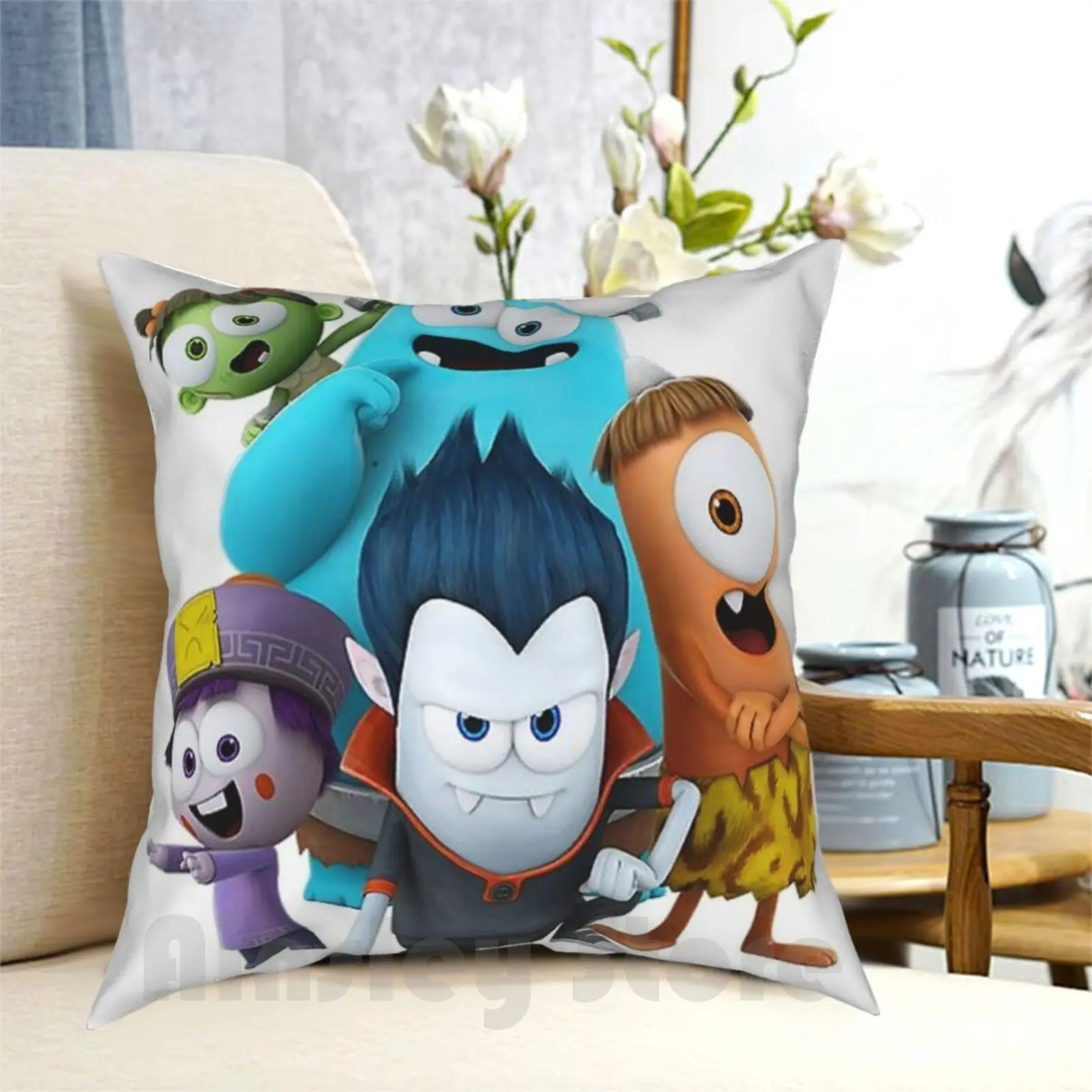 

Onekiz The Spookiz Show New Family 2020 Pillow Case Printed Home Soft Throw Pillow Logo Kong Cover Funny Animated