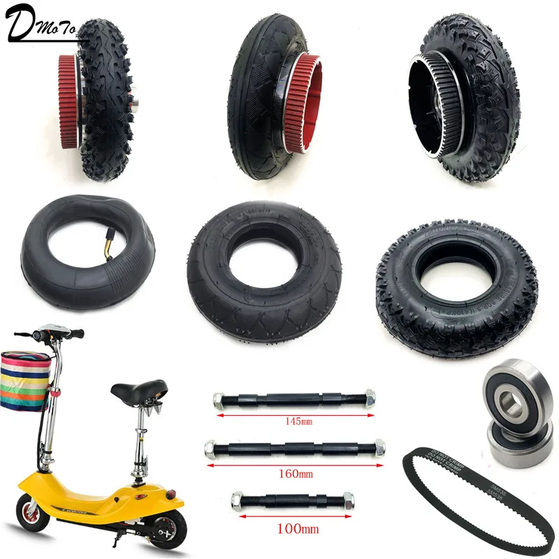 

200X50 Wheels With Drive Gear 8X2" Tire and Inner Tube for Electric Scooter Wheel Chair Truck Pneumatic Trolley Cart
