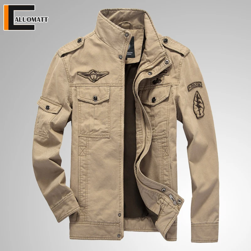 Мужская демисезонная хлопковая куртка-карго с карманами | одежда