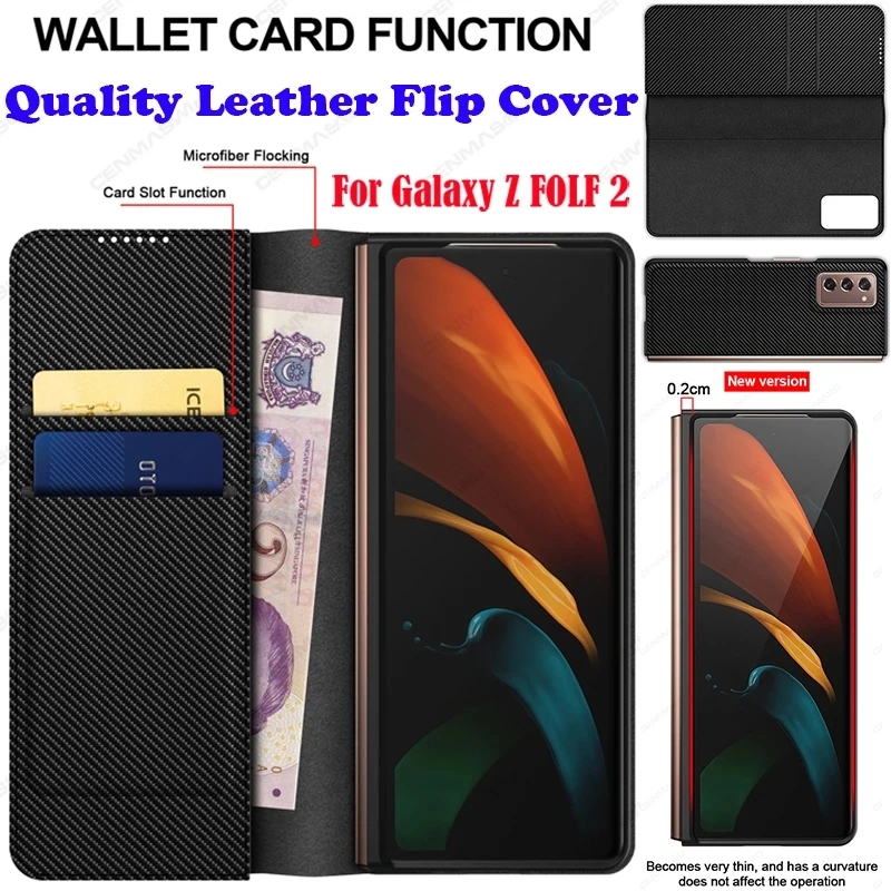

Чехол-книжка для Samsung Z Fold 2, из натуральной кожи, с магнитной застежкой, чехол-кошелек для Samsung Galaxy Z fold 2 fold2 5G