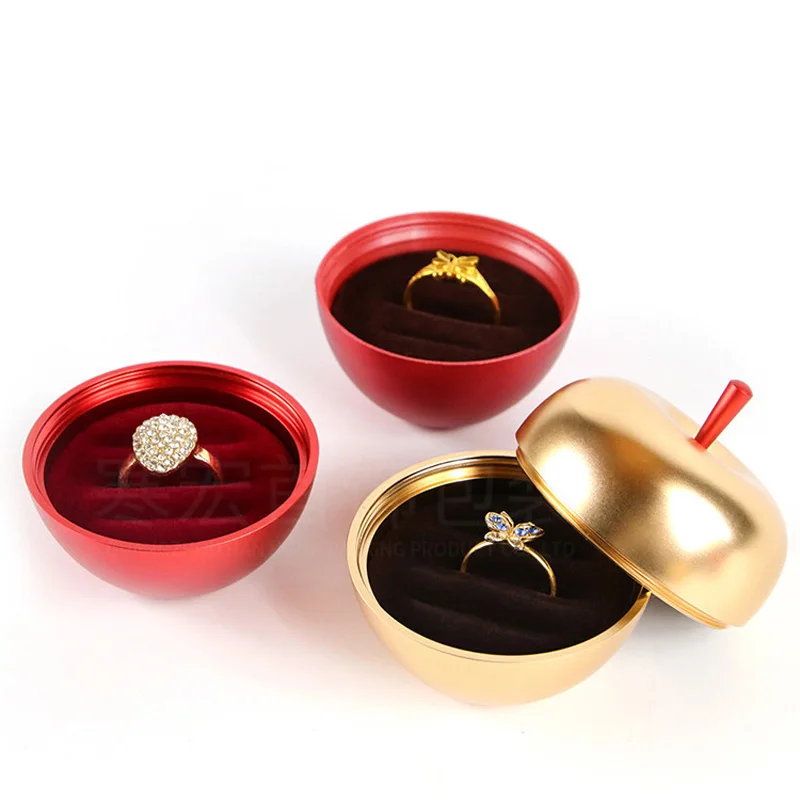 2pcs-15% скидка PGH-Ювелирная упаковка подарочная коробка яблоко металлическое ожерелье подарочные коробки для колец День Святого Валентина Свадебный Рождественский подарок коробка