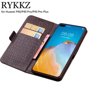 case for huawei p40 pro plus luxury wallet genuine leather case stand flip card for huawei p40 5g hold phone book cover bags free global shipping