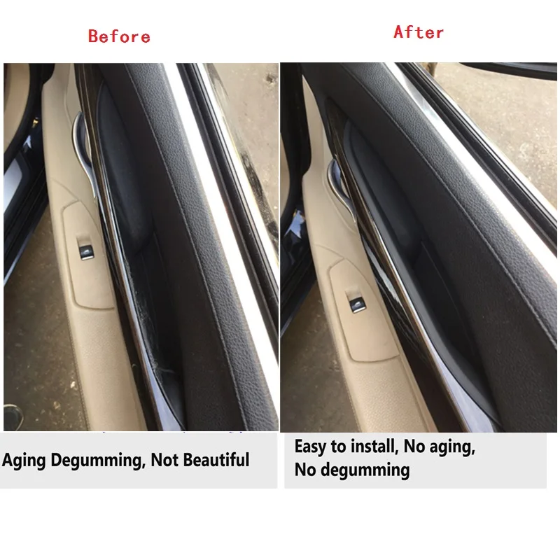 Автомобильная внутренняя дверная ручка черного кремового углеродного волокна