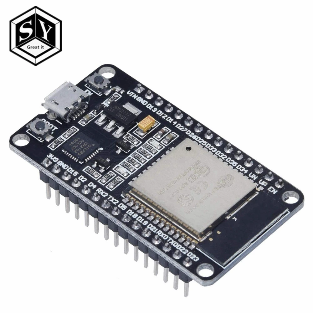 ESP32 ESP-32 ESP32S ESP-32S CP2102 беспроводной WiFi Bluetooth макетная плата Micro USB двухъядерный усилитель мощности фильтрующий модуль