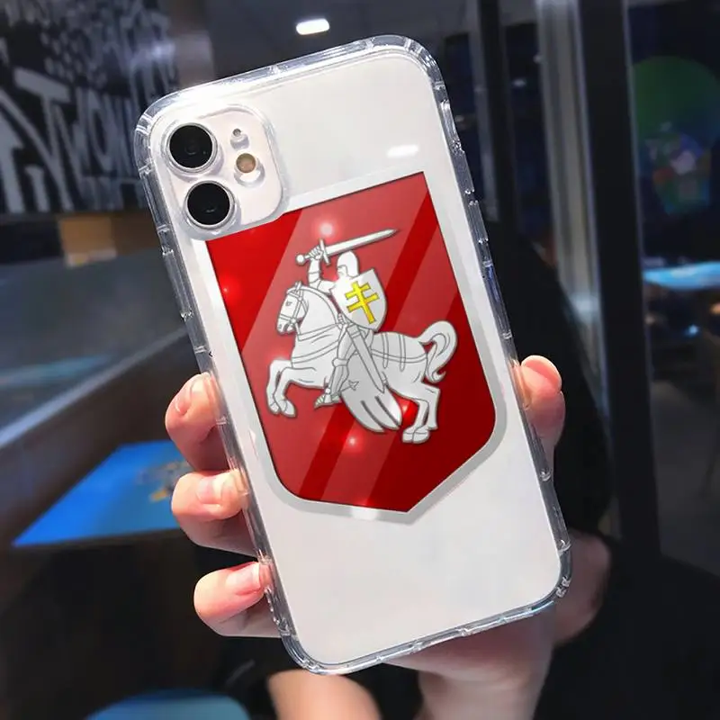 

Republic Belarus National flag Phone Case Transparent for iPhone 11 12 mini pro XS MAX 8 7 6 6S Plus X 5S SE 2020 XR